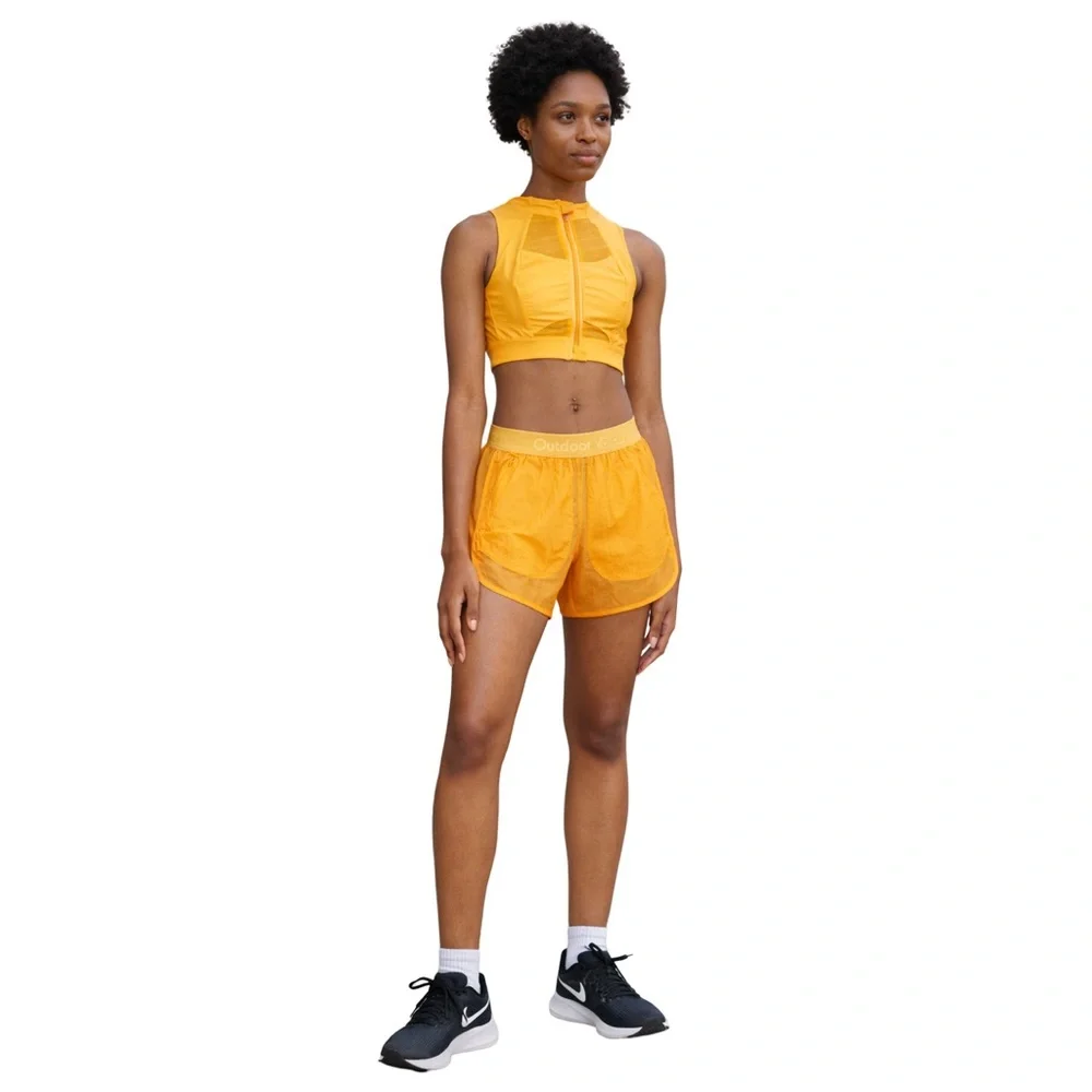 Outdoor Voices Mango 4” Overlay‎ Women's Athletic Shorts-NWT-size small